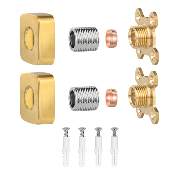 Золотой квадратный смеситель для душа