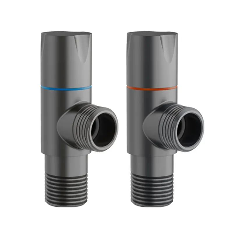 Угловой клапан из серой латуни